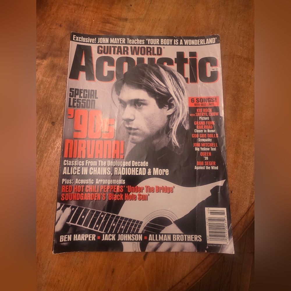 Guitar World Acoustic Magazine #60 2003 - July Nirvana Complete Sheet Music Tabs